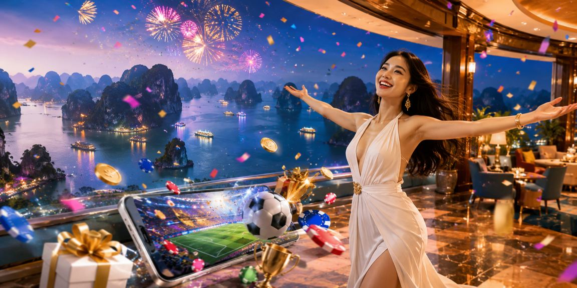 Người hâm mộ bóng đá theo dõi trận đấu và đặt cược thể thao tại lễ hội Hạ Long