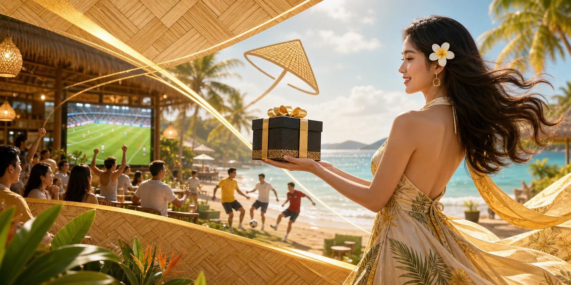Theo dõi cá cược bóng đá tại Phú Quốc với nón lá đặc trưng Việt Nam