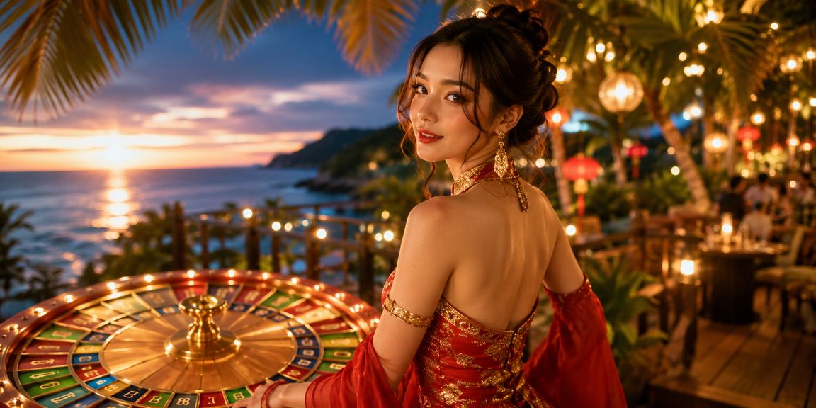 Khách hàng chơi roulette tại sòng bạc Sapa trong không gian lung linh về đêm